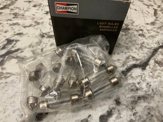 (10) Champion 11005 Minature Light Bulbs - SV8.5 13V 5 Watt