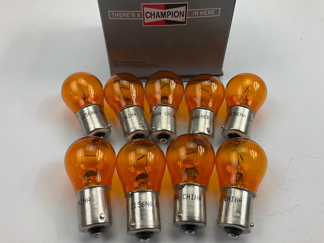 (9) Champion 1156NA Amber Bulb Turn Signal Parking Lamp Light Bulbs