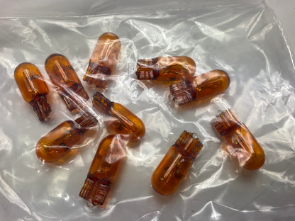 (10) Champion 194NA Minature Light Bulb Amber - Wedge T-3 1/4 14V 3.78 Watt