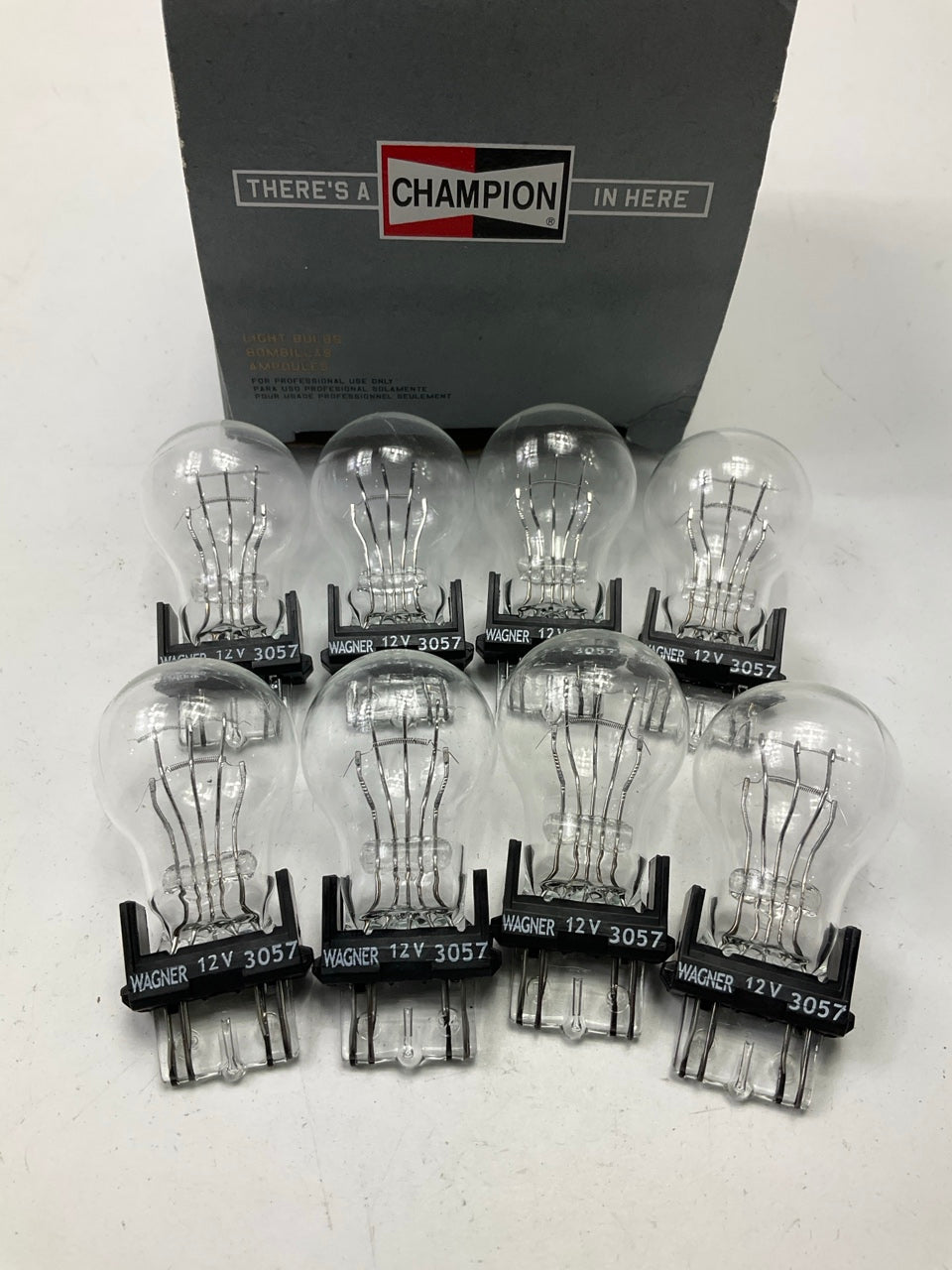 (8) Champion 3057 Tail Light Lamp Bulb, Made By Wagner