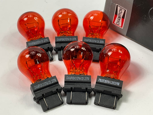 (6) Champion 3157NA Turn Signal Amber Light Lamp Bulb