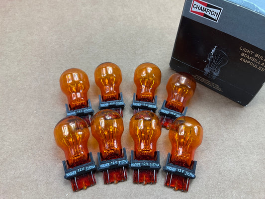 (8) Champion 3157NA Turn Signal Amber Light Lamp Bulb