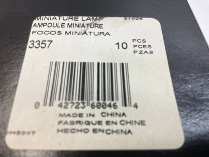 (10) Champion 3357 Miniature Light Bulb - Double Contact Wedge GT-8