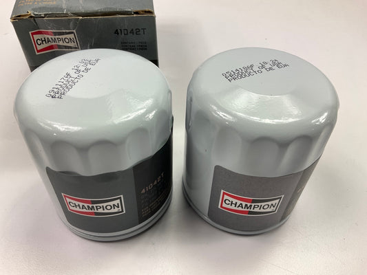 (2) Champion 41042T Engine Oil Filter