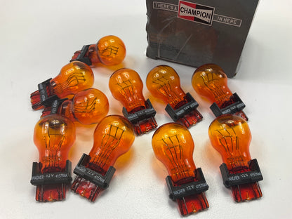 (10) Champion 4157NALL Amber Turn Signal Light Lamp Bulb, 4157