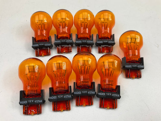 (9) Champion 4157NALL Amber Turn Signal Light Lamp Bulb, 4157