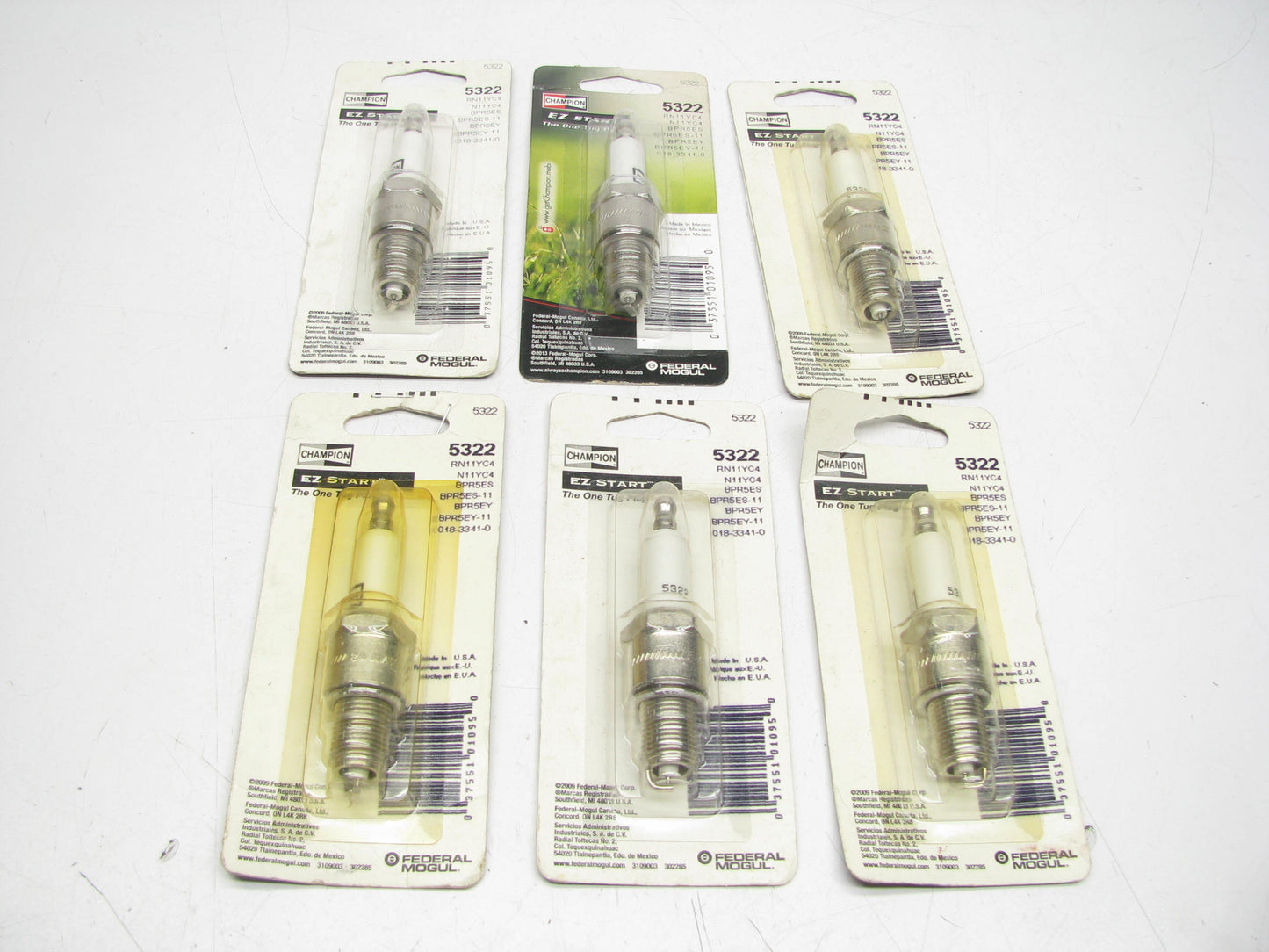 (6) Champion (5322) RN11YC4 'EZ Start' Small Engine Spark Plug