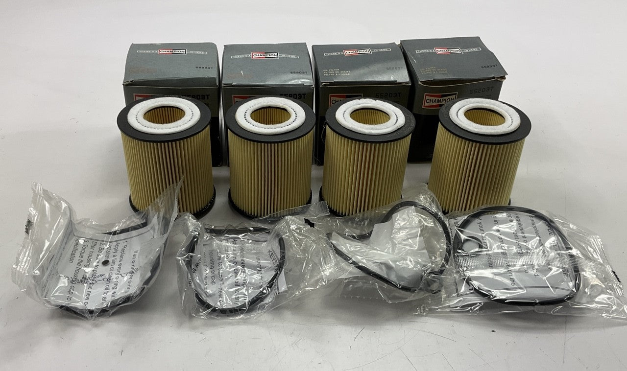 (4) Champion 55203T Engine Oil Filter