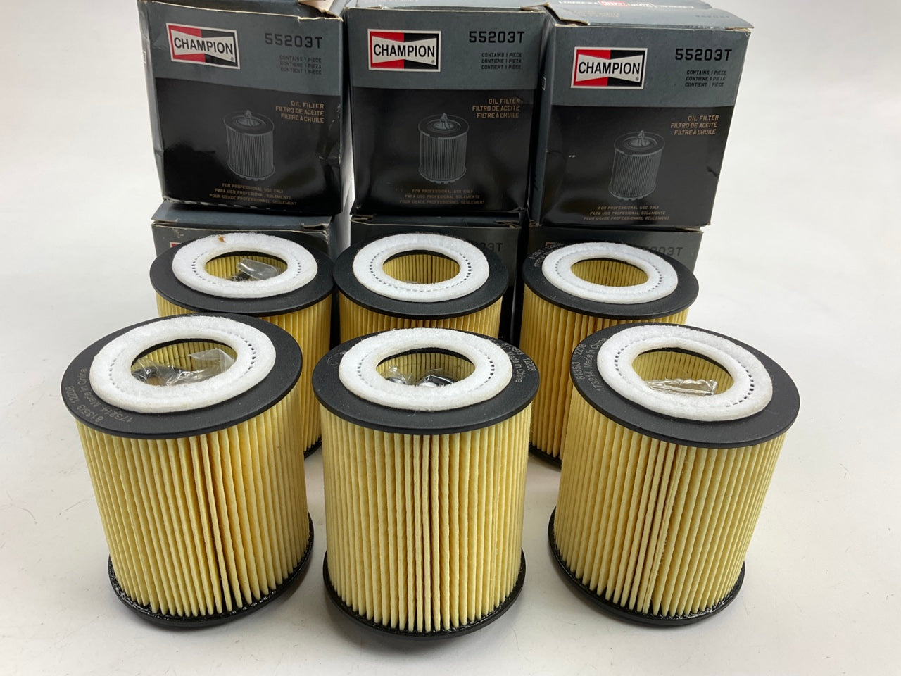 (6) Champion 55203T Engine Oil Filter