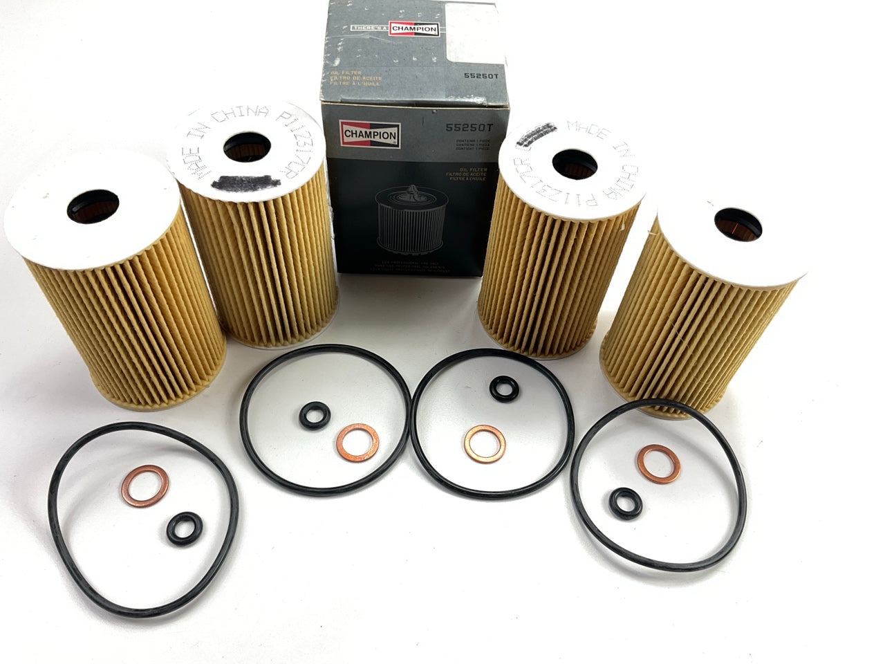 (4) Champion 55250T Engine Oil Filter