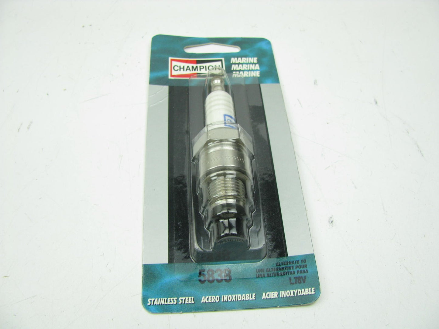 (48 PCS) Champion 5838 STAINLESS STEEL MARINE Spark Plugs L78V 14mm Thread 13/16