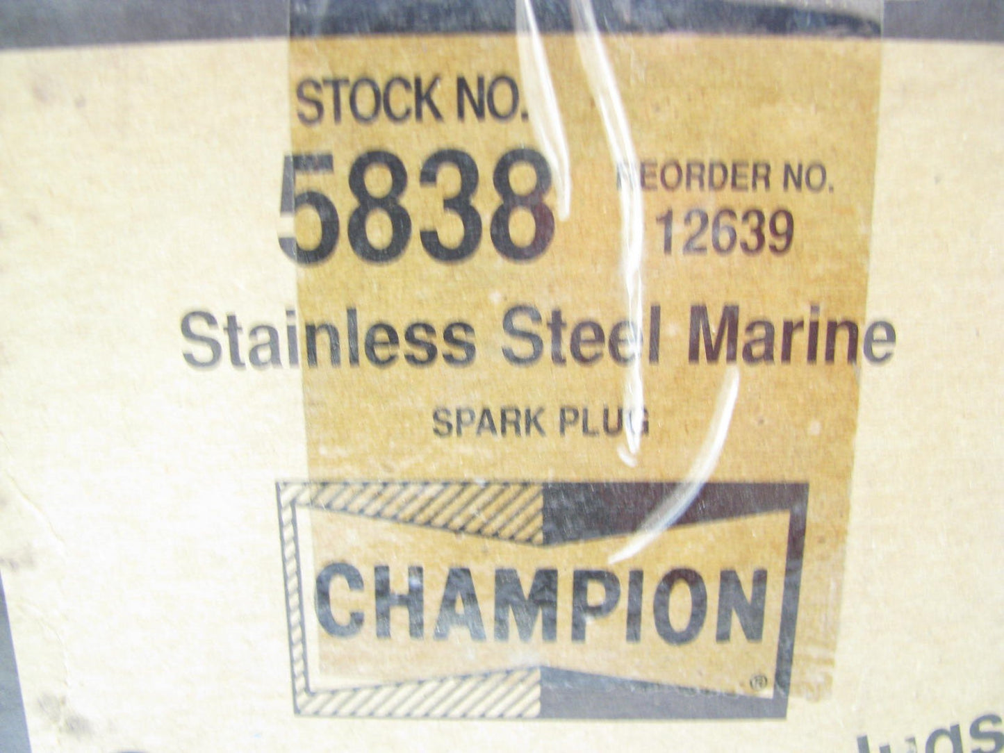 (8) Champion 5838  STAINLESS STEEL Marine Spark Plugs 14mm Thread, 13/16'' Hex