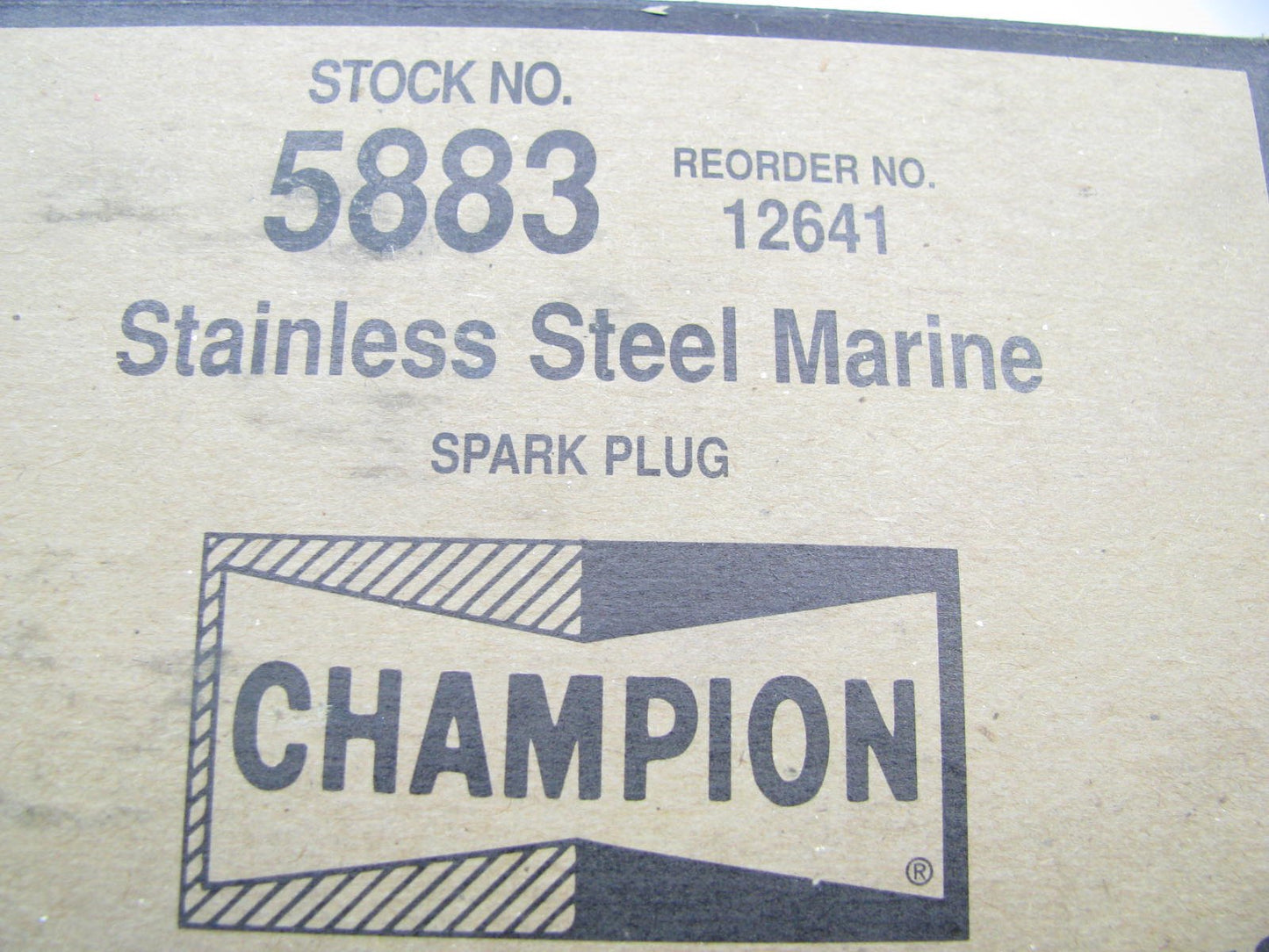 (8) Champion 5883 / QL78C Stainless Steel Marine Spark Plugs 14mm Thread, 13/16''