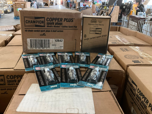 Wholesale Lot Of 5,088 Champion 5898 Stainless Steel Marine Spark Plugs