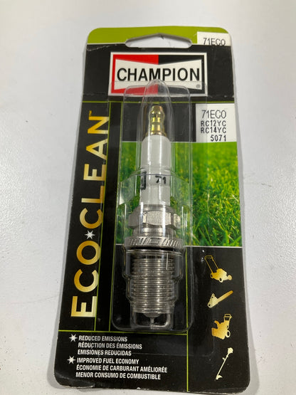 (1) Champion 71ECO ECO-CLEAN Spark Plug Replaces RC12YC;  RC14YC; 71EZ; 5071