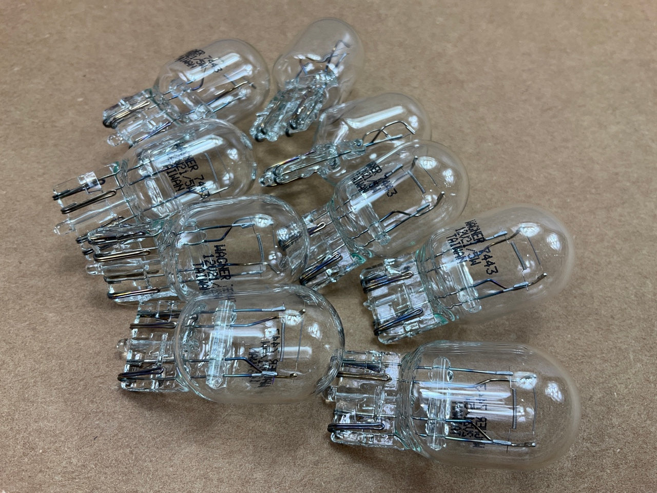 (9) Champion 7443 Miniature Light Bulb - Double Contact Wedge T-6 3/4
