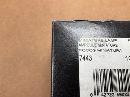 (9) Champion 7443 Miniature Light Bulb - Double Contact Wedge T-6 3/4