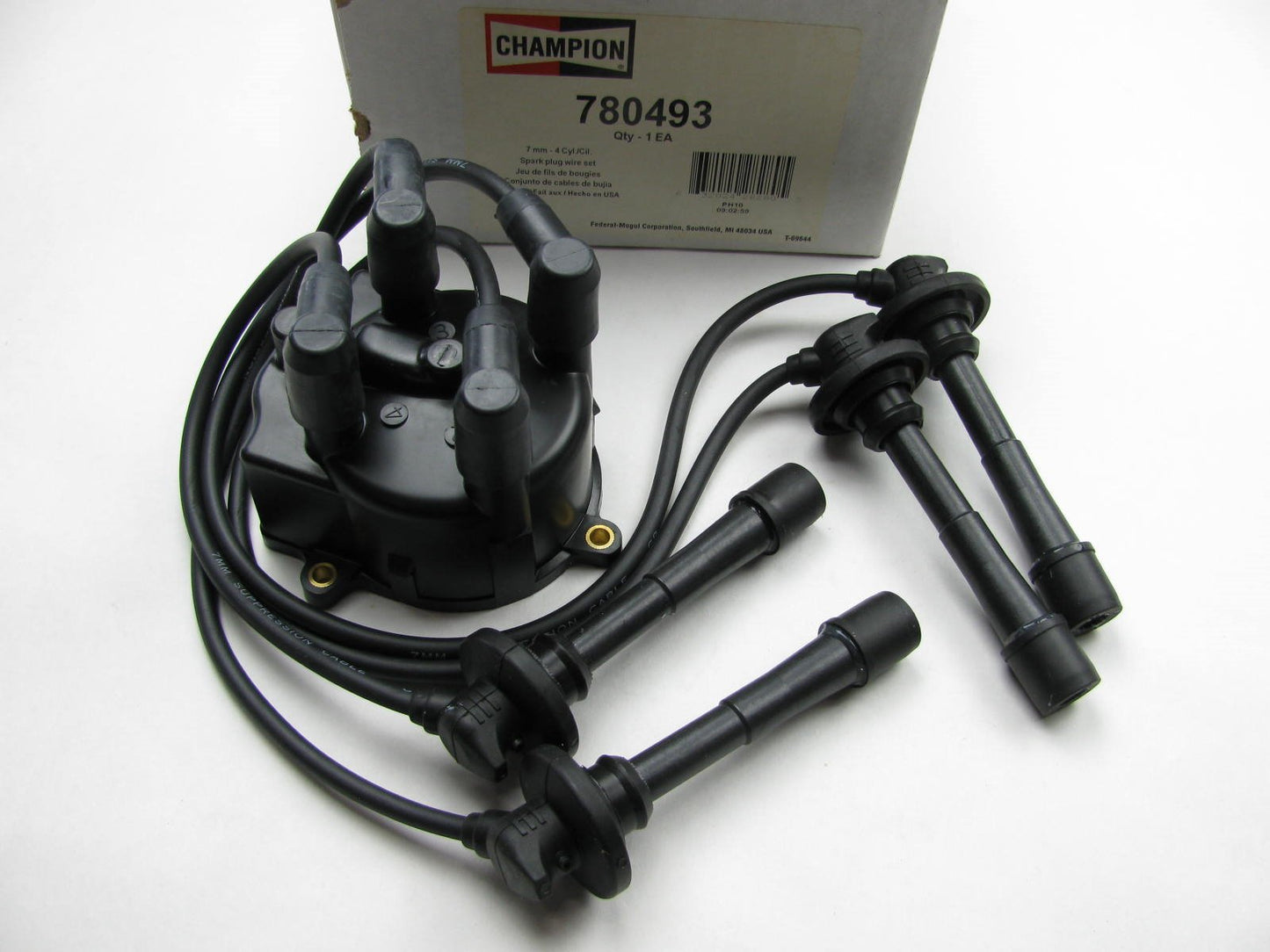Champion 780493 Premium Ignition Spark Plug Wire Set - 1988-1989 1.6L 4AF Toyota