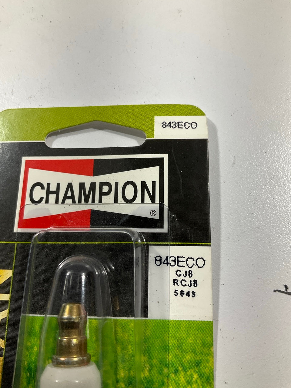 (2) Champion 843ECO Eco-Clean Spark Plug Replaces CJ8 RCJ7Y RCJ8Y J8C