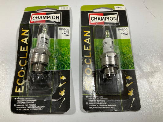 (2) Champion 846ECO Eco-Clean Spark Plug Replaces CJ14 BMR4A 5846