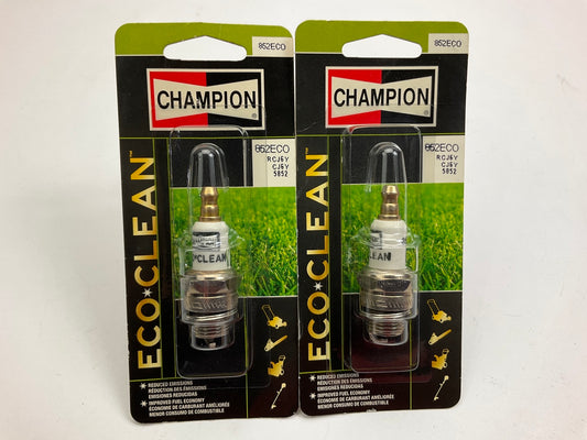 (2) Champion 852ECO Eco Clean Spark Plugs - Replaces 846ECO, CJ14, BMR4A