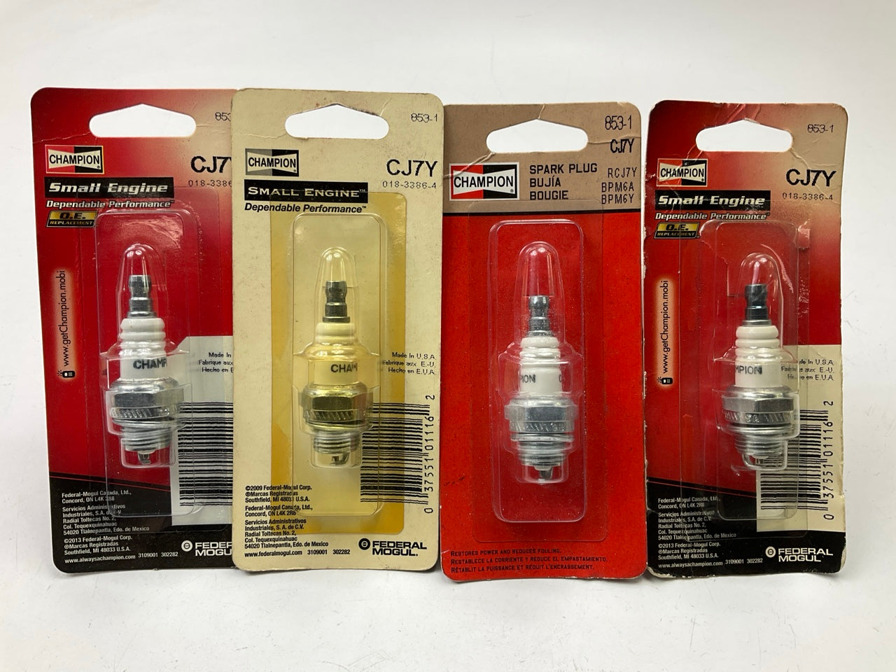 (4) Champion 853-1 Small Engine Spark Plug CJ7Y, 853