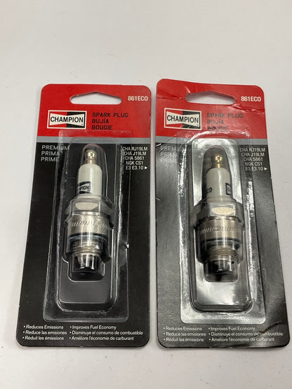 (2) Champion 861ECO Eco-clean Spark Plugs