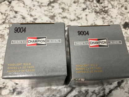 (2) Champion 9004 Headlamp Headlight Lamp Light Bulb