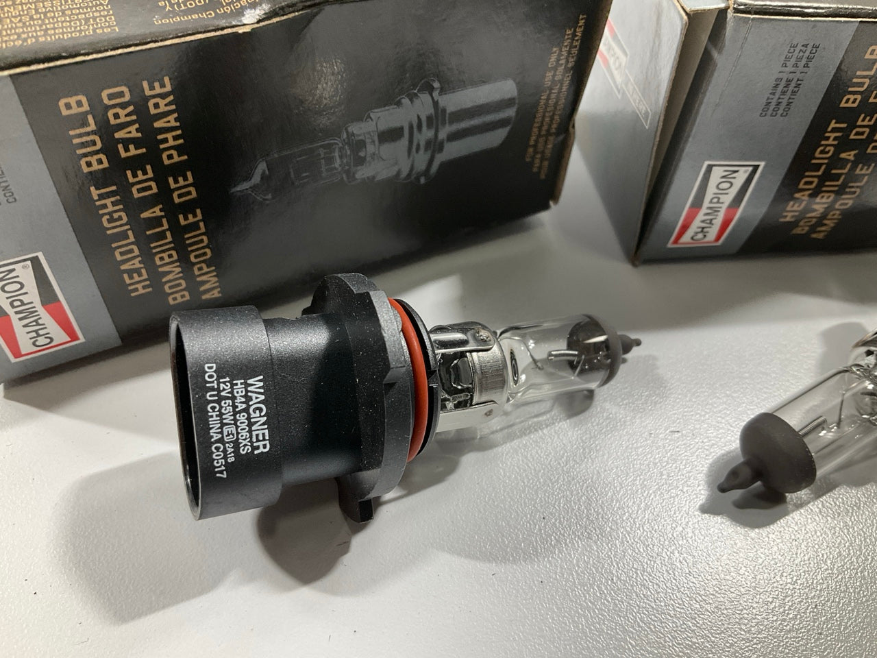 (2) Champion 9006XS Low Beam Headlamp Light Bulbs, Made By Wagner, 9006 Bulb