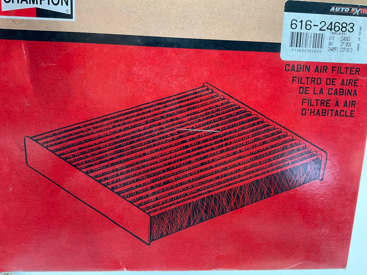 Champion CCF1813 Cabin Air Filter