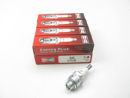 (4) Champion J17LM 845 Ignition Spark Plugs - Copper Plus