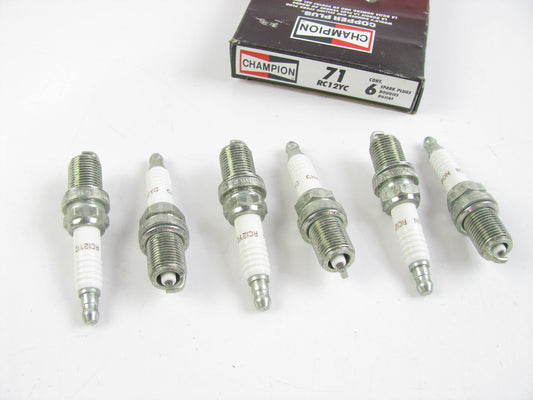 (6) Champion RC12YC Small Engine Ignition Spark Plug - 71-1