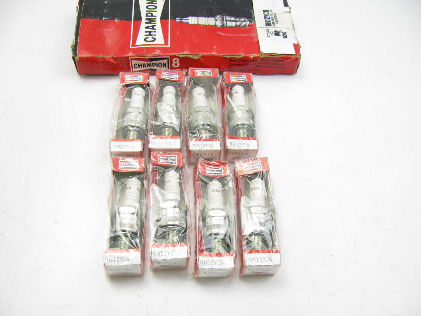 (8) Champion RN12YC6 / 76 Copper Plug Ignition Spark Plugs