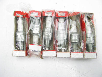 (6) Champion RN14LY Ignition Spark Plugs 6334