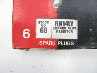 (6) Champion RN14LY Ignition Spark Plugs 6334