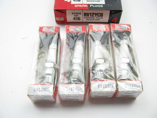 (4) Champion RV12YC6 Spark Plugs  # 416