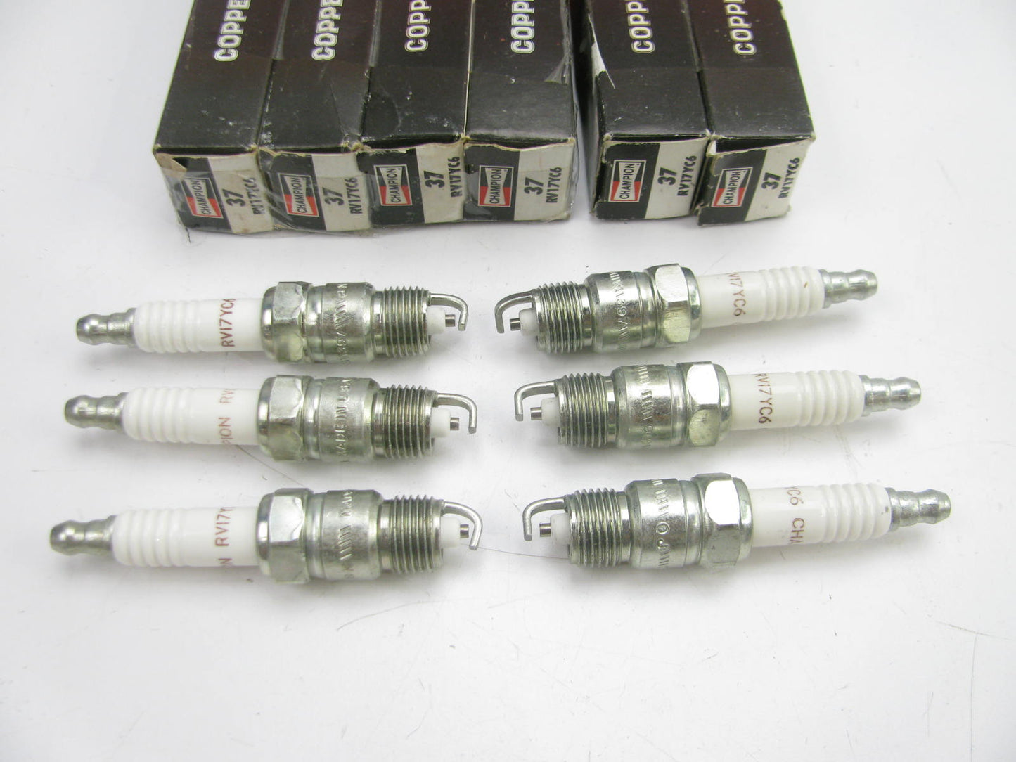 (6) Champion RV17YC6 Copper Plus Spark Plugs