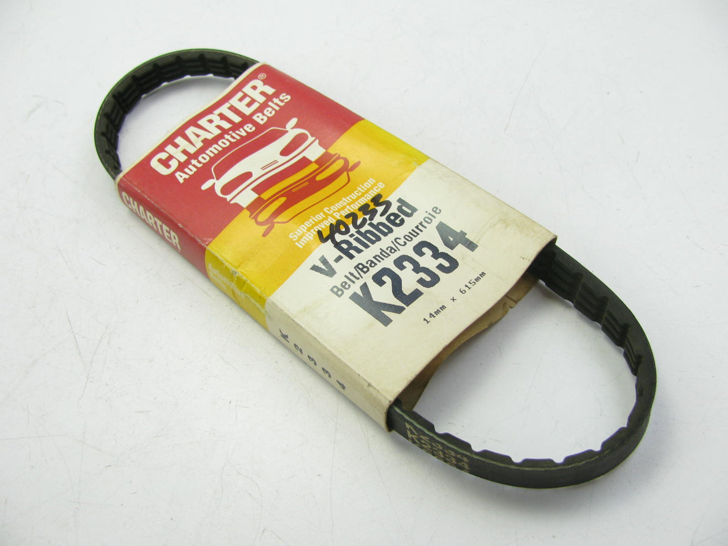 Charter K2334 Serpentine Belt - 0.56'' X 24.00'' - 4 Ribs