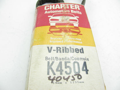 Charter K4504 Serpentine Belt -  0.56'' X 45.00'' - 4 Ribs