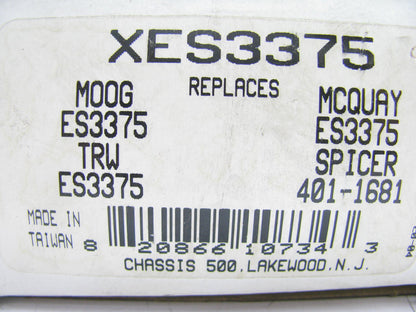 (2) Chassis 500 XES3375 Steering Tie Rod End - Front Outer