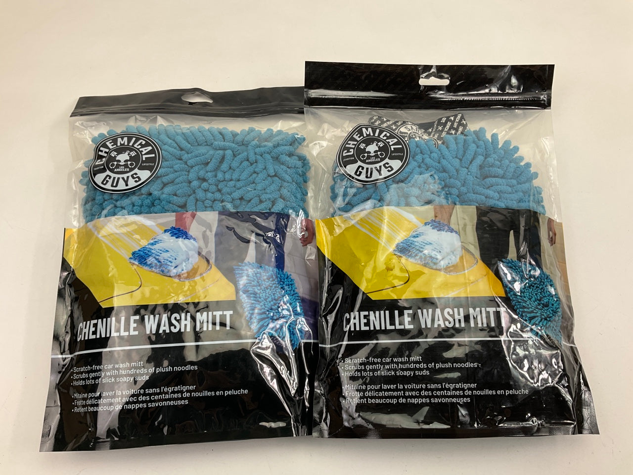 (2) Chemical Guys MIC811 Chenille Microfiber Scratch-Free Wash Mitt, Extra Plush