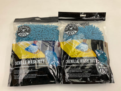 (2) Chemical Guys MIC811 Chenille Microfiber Scratch-Free Wash Mitt, Extra Plush