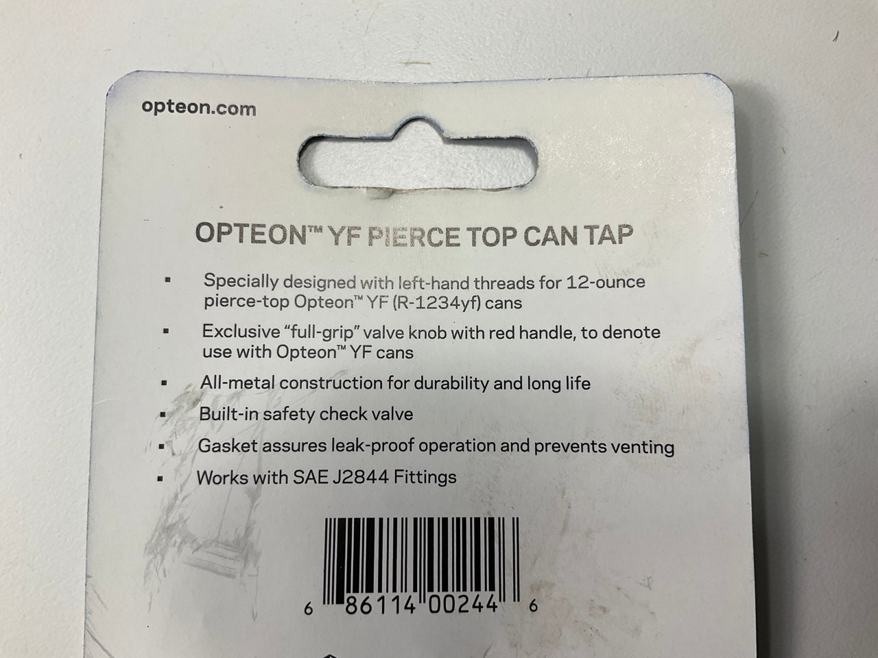 Opteon YF 00244  1234 Pierce Top Refrigerant Can Tap, Left Hand Thread