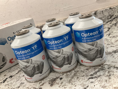 Chemours R-1 234yf Automotive A/C Refrigerant Opteon YF Box Of (6) 12Oz Cans