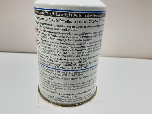 Chemours R-1234YF Automotive A/C Refrigerant Opteon YF 12 Oz Can R1234YF