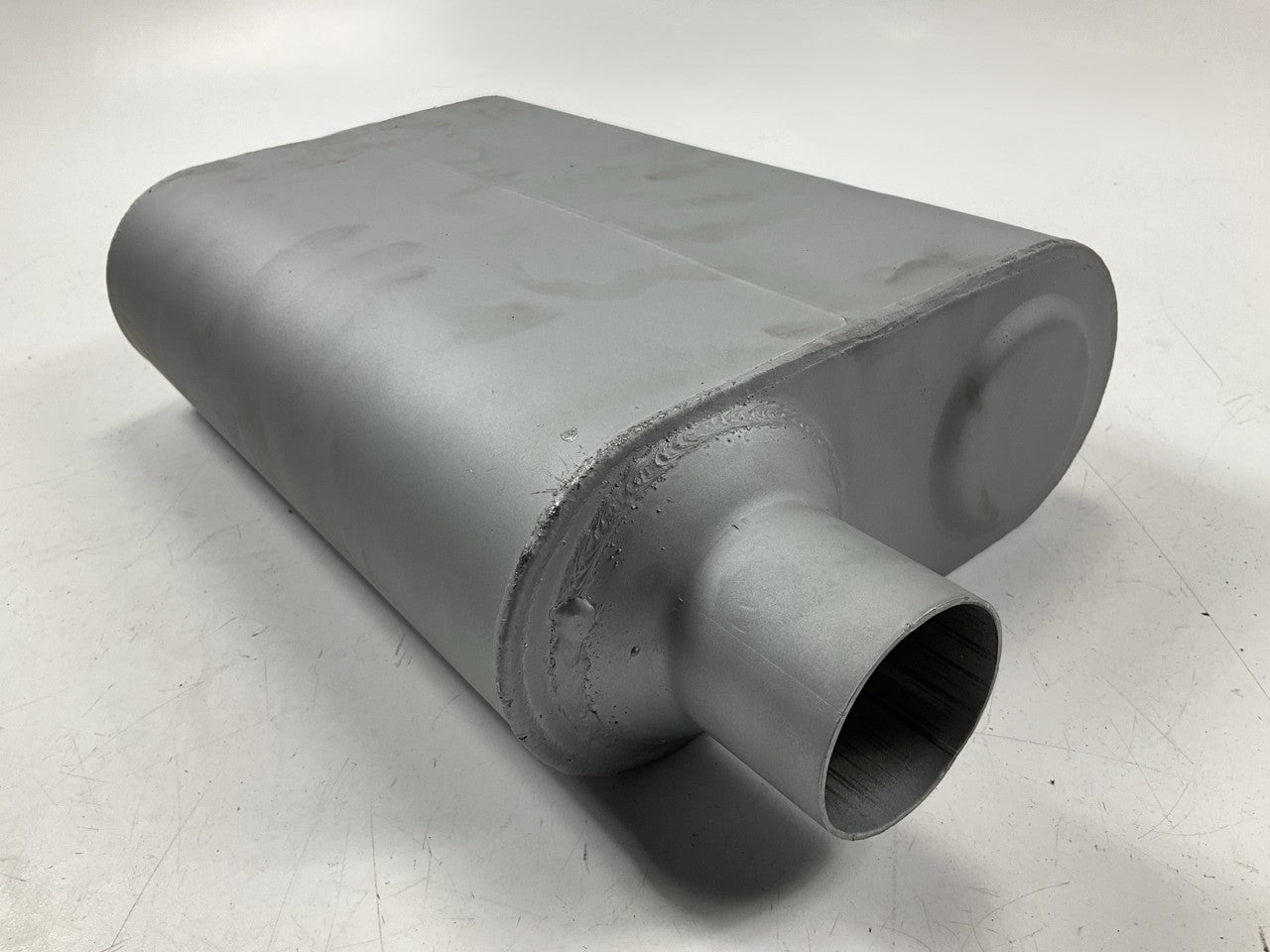 Cherry Bomb 7413 Performance Muffler - 2-1/4'' ID Offset Inlet & Outlet, 19'' Long