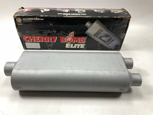 SCRATCHED Cherry Bomb 7505 Muffler Center 3'' Intlet, Dual 2.5'' Outlet, 28'' Long