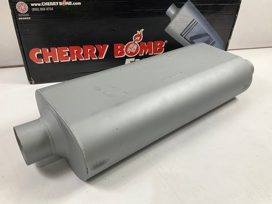 Cherry Bomb 7505 Elite Muffler -  Center 3'' Intlet,  Dual 2.5'' Outlet, 28'' Long