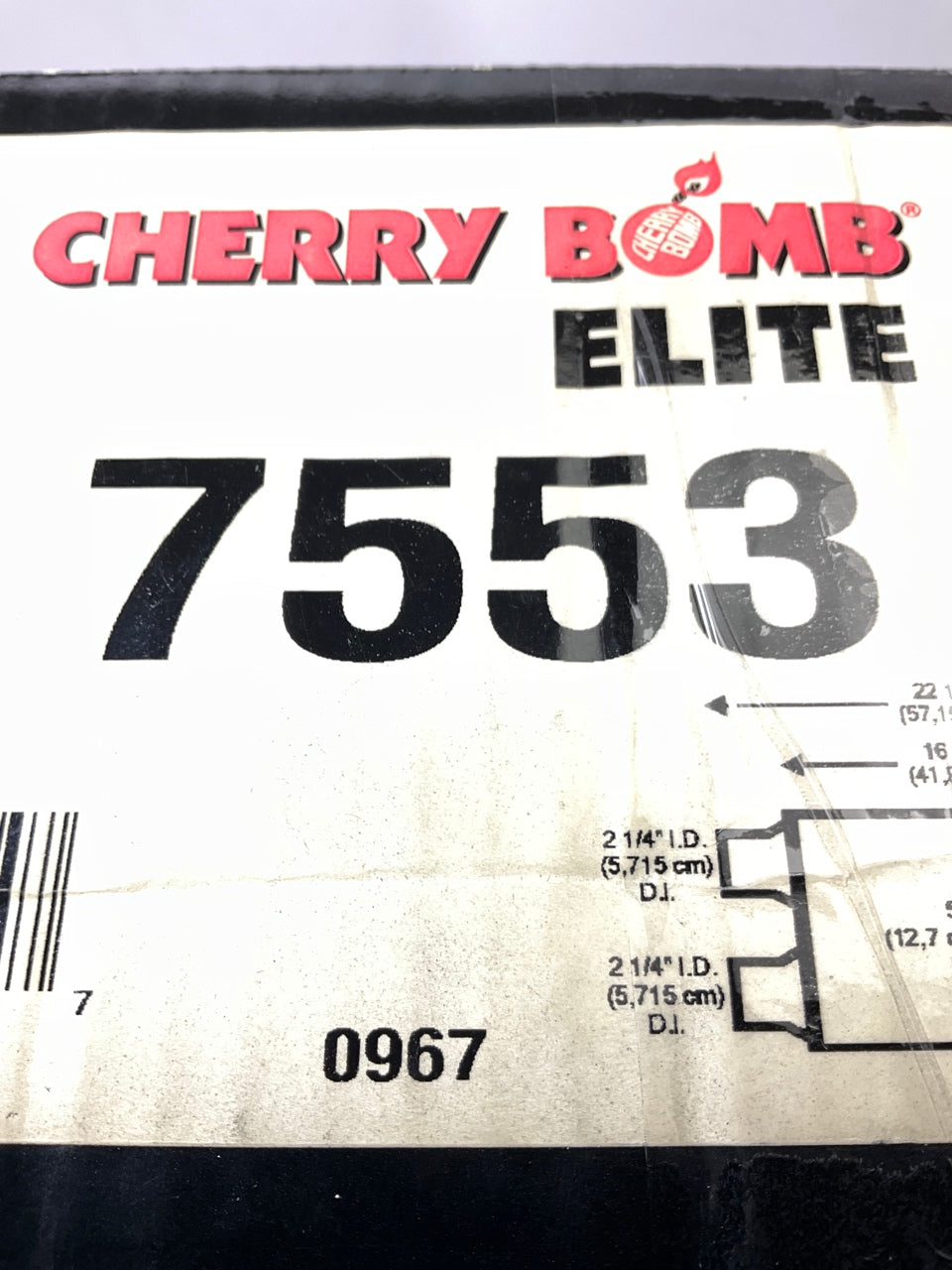 Cherry Bomb 7553 Elite 2.250'' Dual Inlet & Outlet Steel Muffler - MADE IN USA