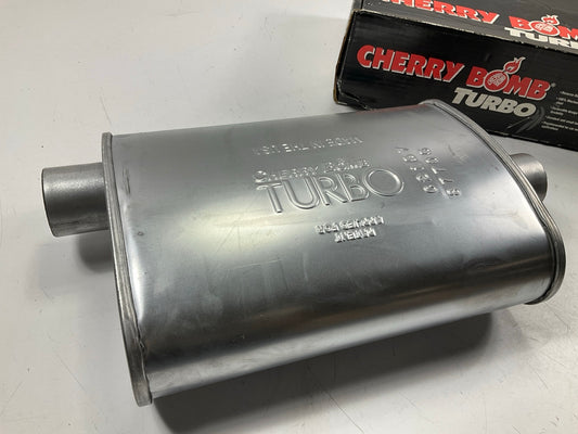 Cherry Bomb 87705 Turbo Muffler, 2.50'' Inlet / Outlet, 14'' Body Length